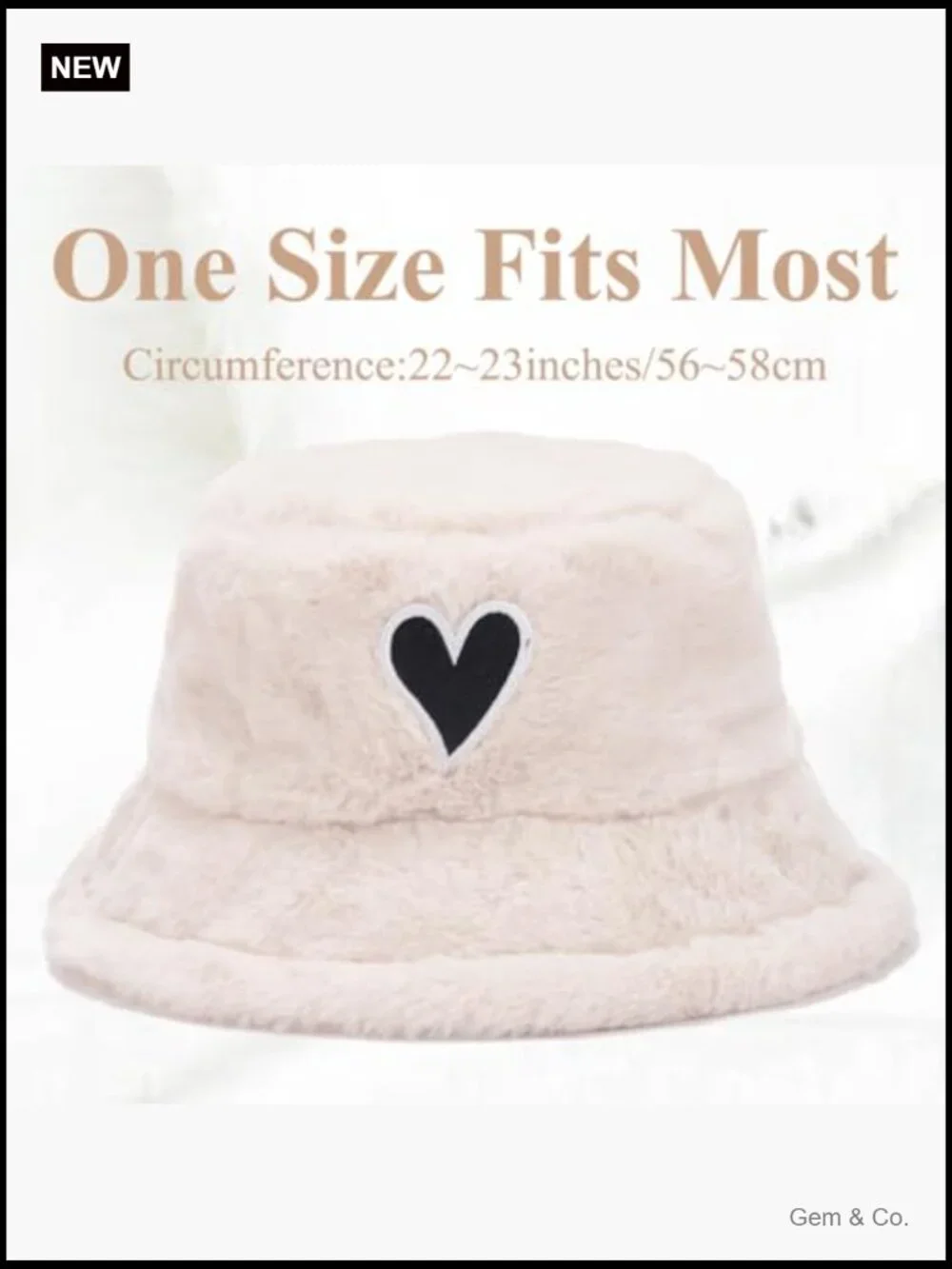 Faux Fur Bucket Hat Winter Warm Fluffy Plush Fuzzy Hat Ladies